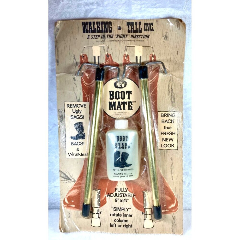 Boot Mate Adjustable Boot Shape Kit 9" to 17" Walking Tall Inc. Vintage NOS